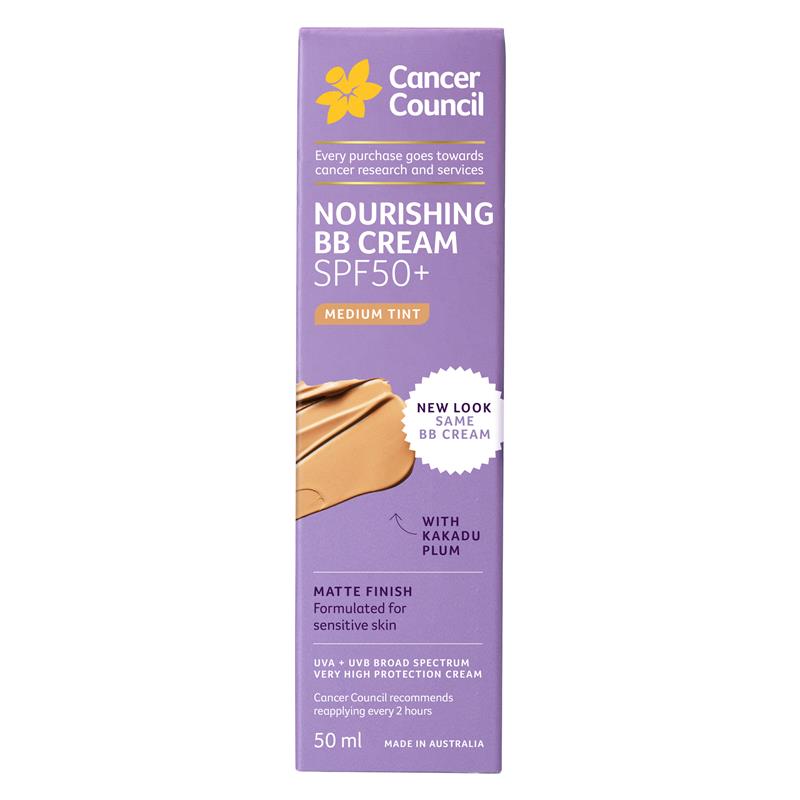 Cancer Council SPF 50+ Face Day Wear BB Cream Matte Medium Tint 50ml - GimmeNow