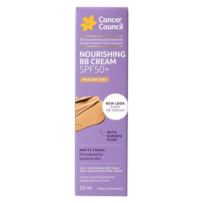 Cancer Council SPF 50+ Face Day Wear BB Cream Matte Medium Tint 50ml - GimmeNow
