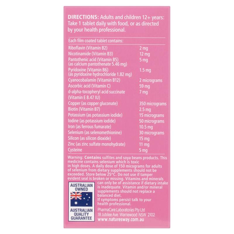 Nature's Way Hair Growth Support + Biotin & Silicon 30 Tablets