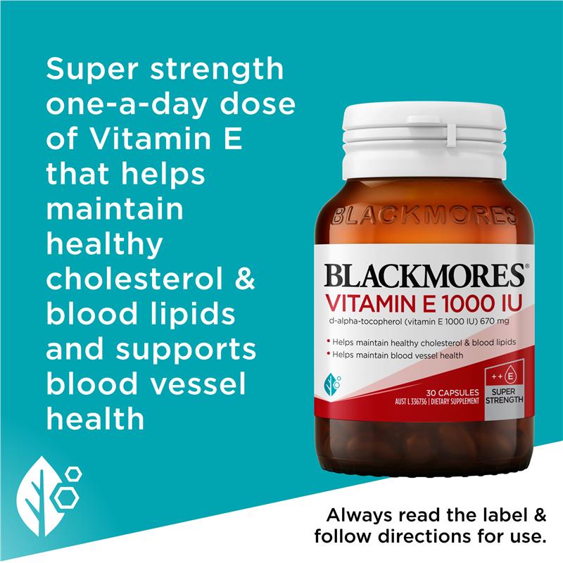 Blackmores Vitamin E 1000IU 30 Capsules - GimmeNow