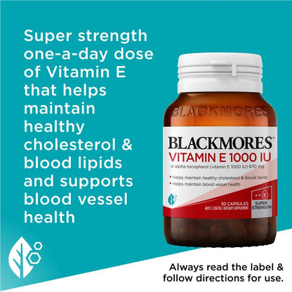 Blackmores Vitamin E 1000IU 30 Capsules - GimmeNow