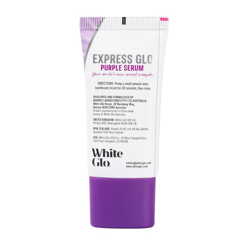 White Glo Purple Teeth Serum Express Glo