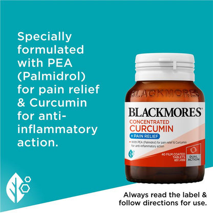 Blackmores Concentrated Curcumin + Pain Relief 40 Tablets - GimmeNow