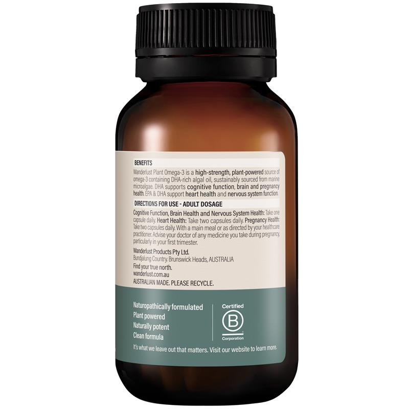 Wanderlust Plant Omega 3 60 Capsules NEW
