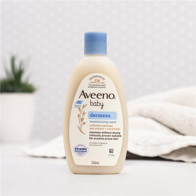 Aveeno Baby Dermexa Fragrance Free Moisturising Body Wash 236mL
