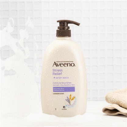 Aveeno Stress Relief Hydrating Lavender Scent Body Wash 1L