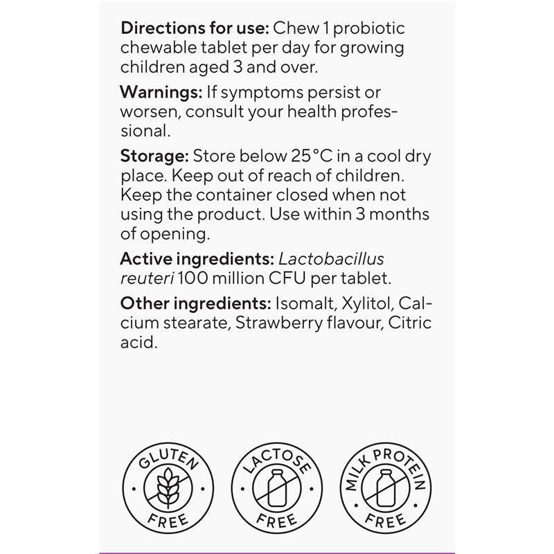 BioGaia Protectis Kids Stawberry Flavour 30 Chewable Tablets
