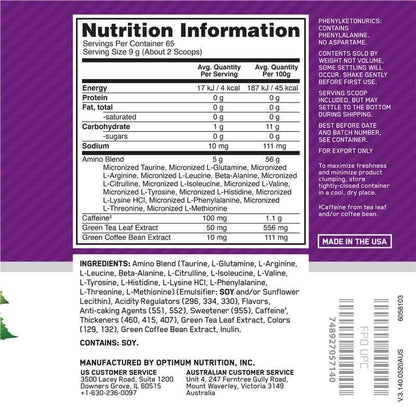 Optimum Nutrition Amino Energy Concord Grape 65 Serve 585g