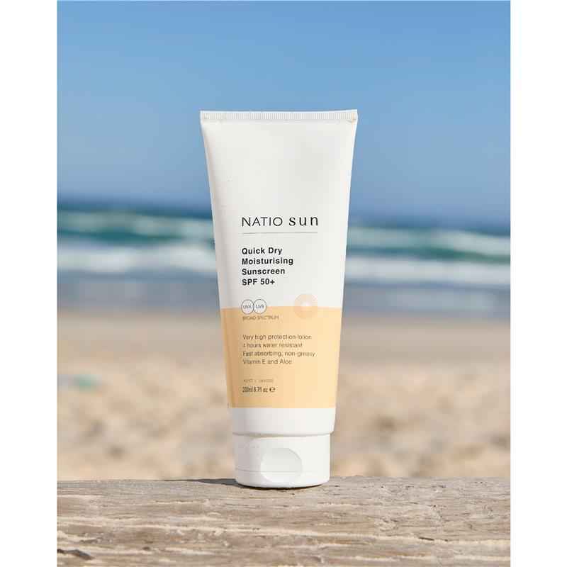 Natio Quick Dry Moisturising Sunscreen SPF 50+ 200ml