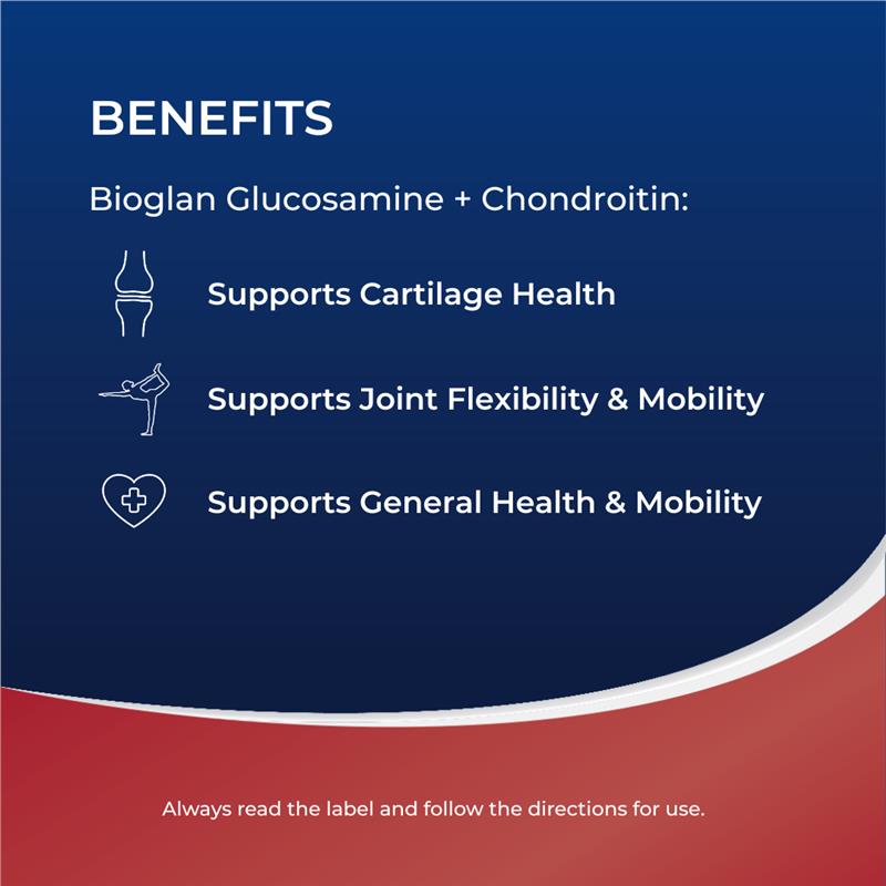 Bioglan Glucosamine + Chondroitin 180 Tablets