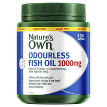 Nature's Own Odourless Fish Oil 1000mg 500 Capsules Exclusive Size - GimmeNow