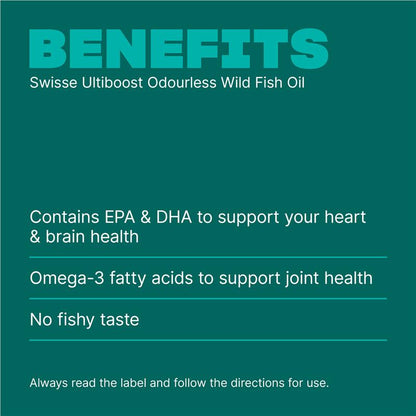 Swisse Ultiboost Odourless Wild Fish Oil 1000mg 250 Capsules
