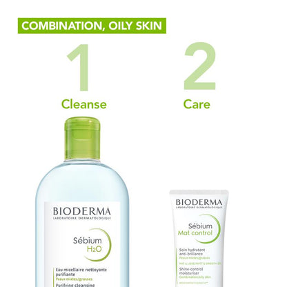 Bioderma Sebium H2O Purifying Micellar Water Cleanser for Oily Skin 500ml