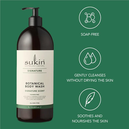 Sukin Signature Botanical Body Wash Pump 1 Litre