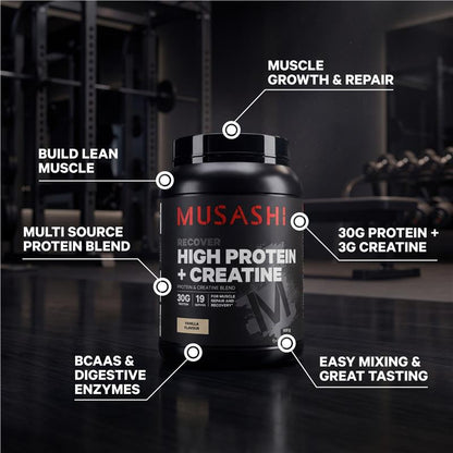 Musashi High Protein + Creatine Chocolate 900g