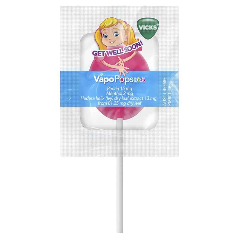 Vicks VapoPops Kids Medicated Throat Pops 8 Pack