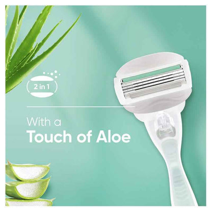 Gillette Venus Comfort Glide Sensitive Womens Razor Handle + 2 Blade Refills