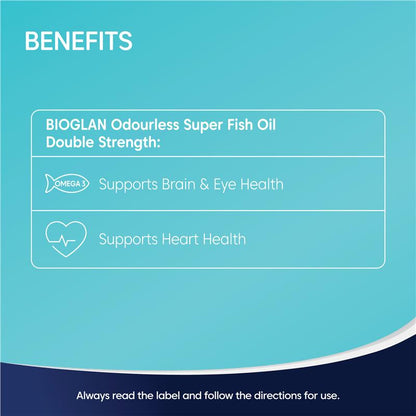 Bioglan Odourless Super Fish Oil Double Strength 200 Capsules