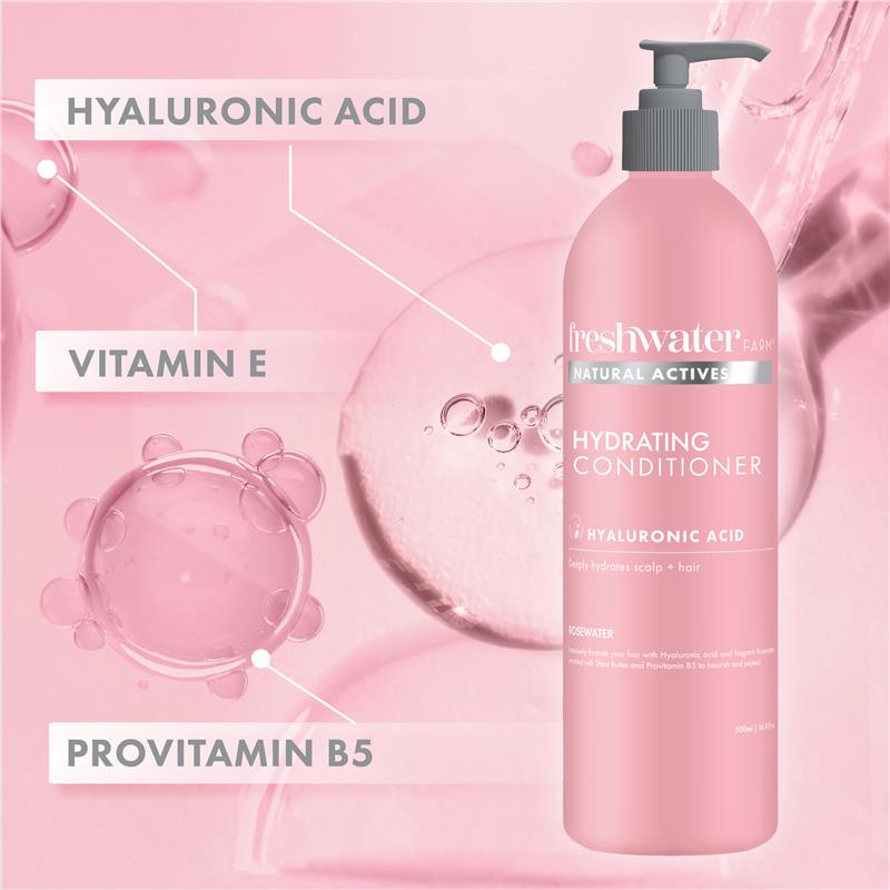 Freshwater Farm Hydrating Hyaluronic Conditioner Rosewater 500ml