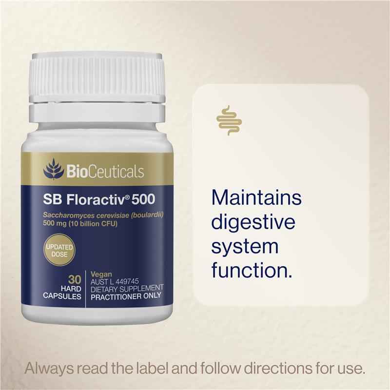 BioCeuticals SB Floractiv 500 30 Capsules NEW