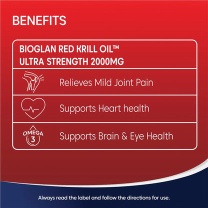 Bioglan Red Krill Oil 2000mg 30 Capsules