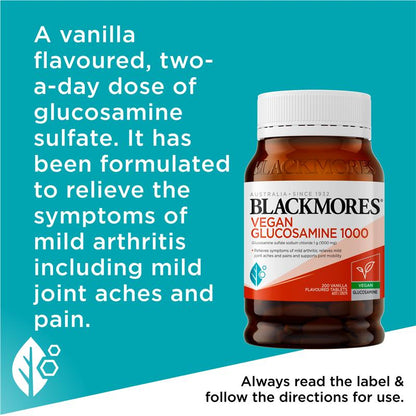 Blackmores Vegan Glucosamine 1000mg 200 Tablets