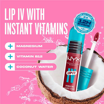 NYX Lip IV Hydrating Gloss Stain Bubblegum Burst
