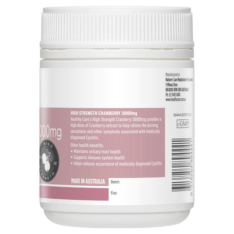 Healthy Care High Strength Cranberry 30000mg 90 Capsules