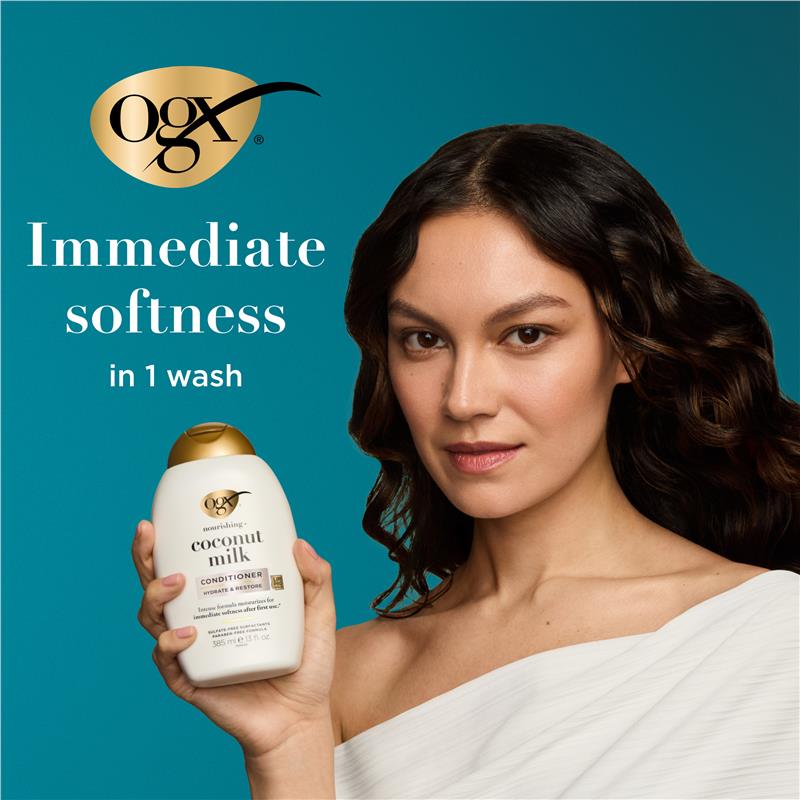 Ogx Nourishing + Hydrating Coconut Milk Conditioner For Dry Hair 385mL