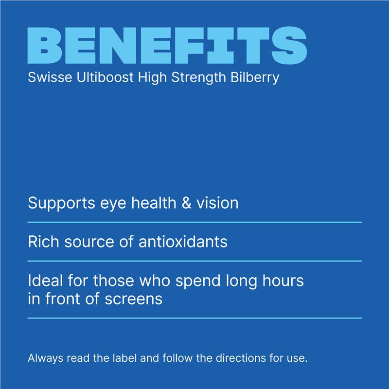 Swisse Ultiboost Bilberry 30 Tablets