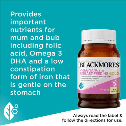 Blackmores Pregnancy and Breastfeeding Gold 180 Capsules