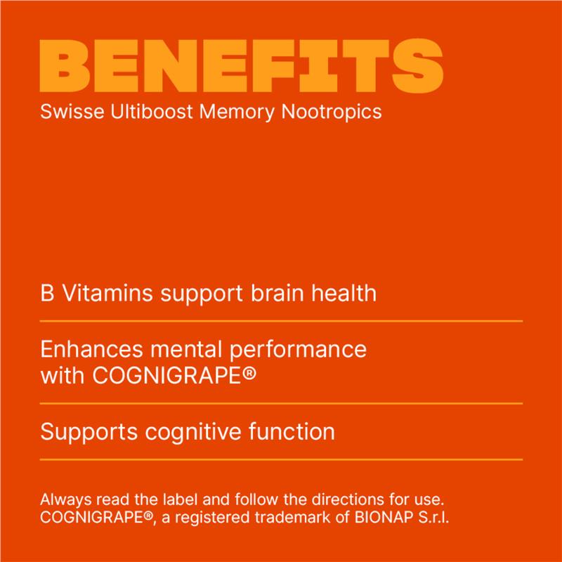 Swisse Ultiboost Memory Nootropics 60 Tabs