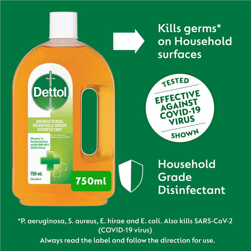 Dettol Antibacterial Household Grade Disinfectant Liquid 750ml New