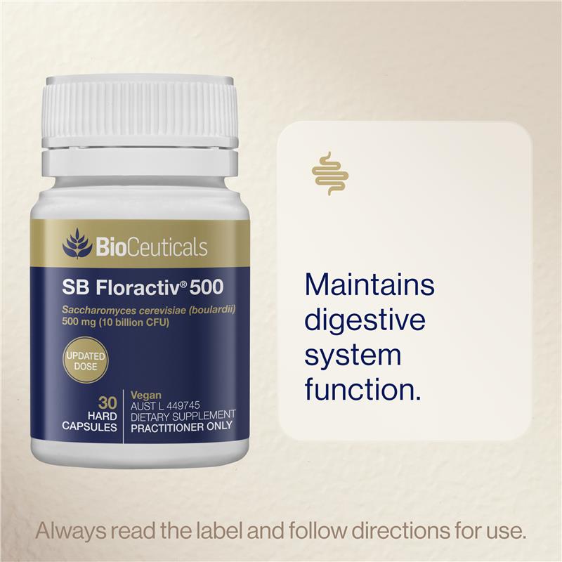 BioCeuticals SB Floractiv 500 30 Capsules NEW