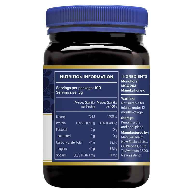 Manuka Health MGO263+ UMF10 Manuka Honey 500g (NOT For sale in WA)