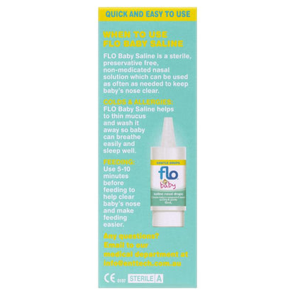 FLO Baby Saline Nasal Drops 15ml