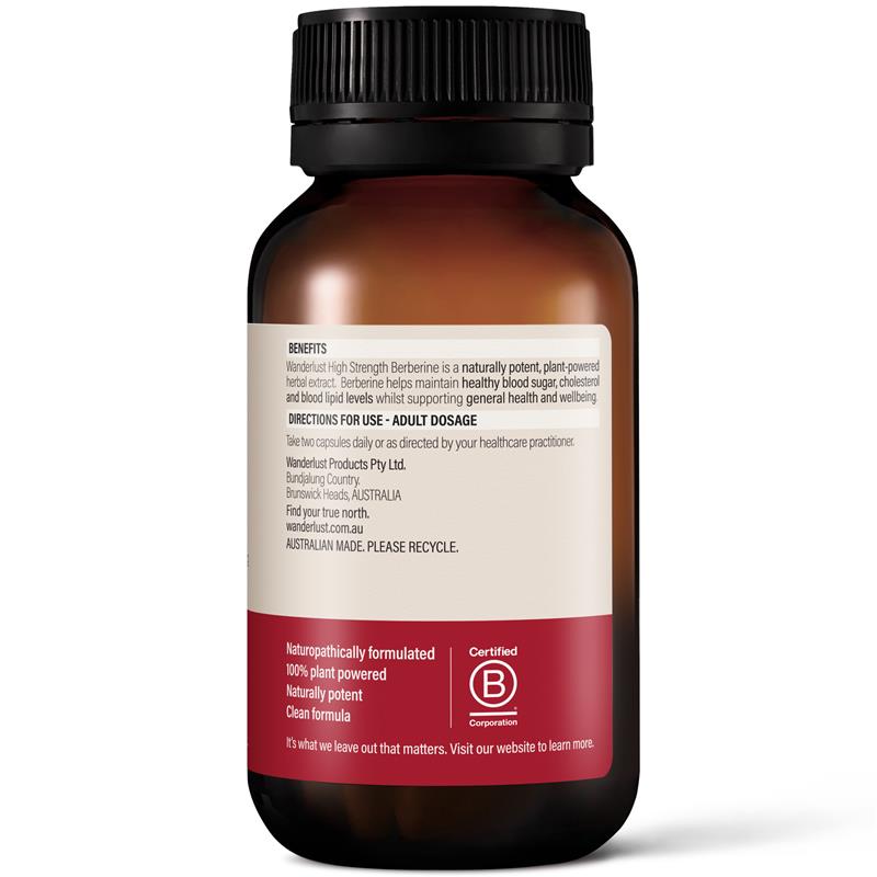 Wanderlust High Strength Berberine 120 Capsules