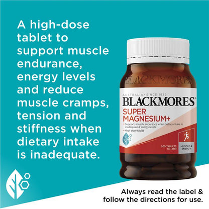 Blackmores Super Magnesium Plus 200 Tablets