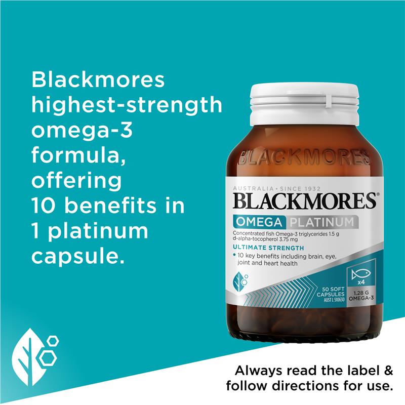 Blackmores Omega Platinum 50 Capsules