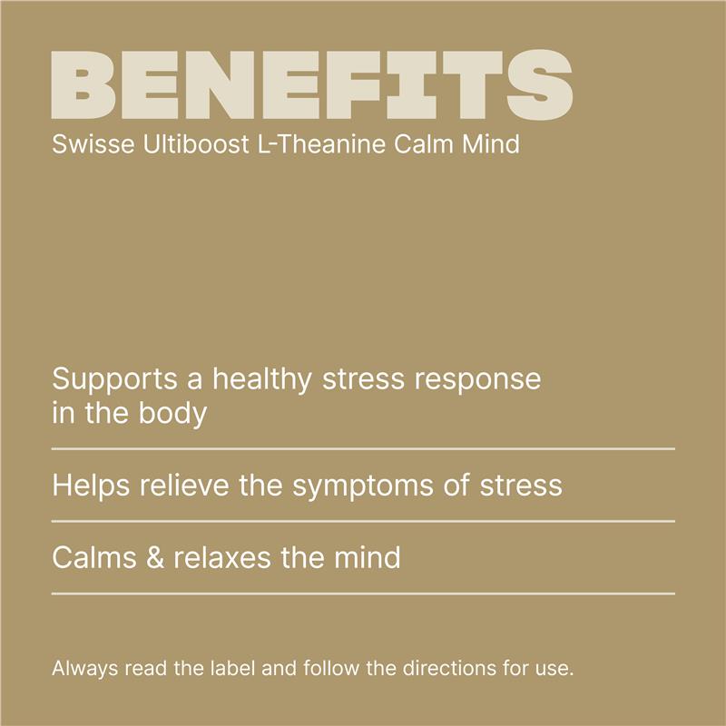 Swisse Ultiboost L-Theanine Calm Mind 50 Capsules - GimmeNow