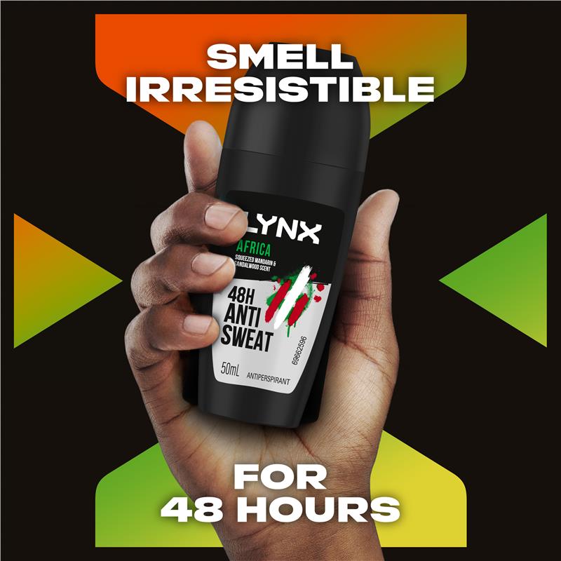 Lynx Deodorant Antiperspirant Roll On Africa 50ml