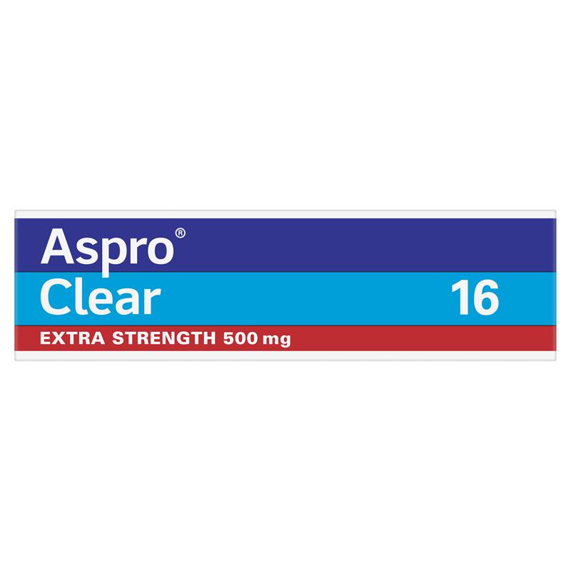 Aspro Clear Extra Strength Pain Relief 16 Soluble Tablets