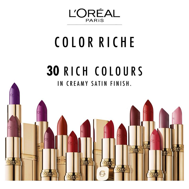 L'Oreal Paris Color Riche Classic Satin Lipstick 377 Perfect Red