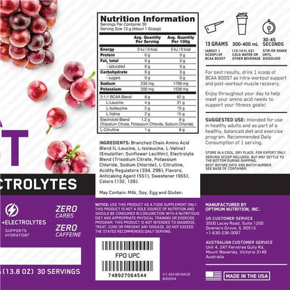 Optimum Nutrition BCAA Boost Grape 390g