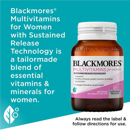 Blackmores Multivitamin For Women Sustained Release 60 Tablets - GimmeNow