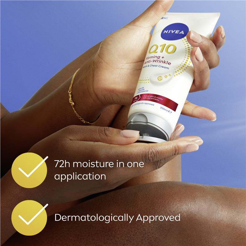 NIVEA Q10 Firming + Anti Wrinkle Neck & Chest Cream with Creatine & Provitamin B5 200ml