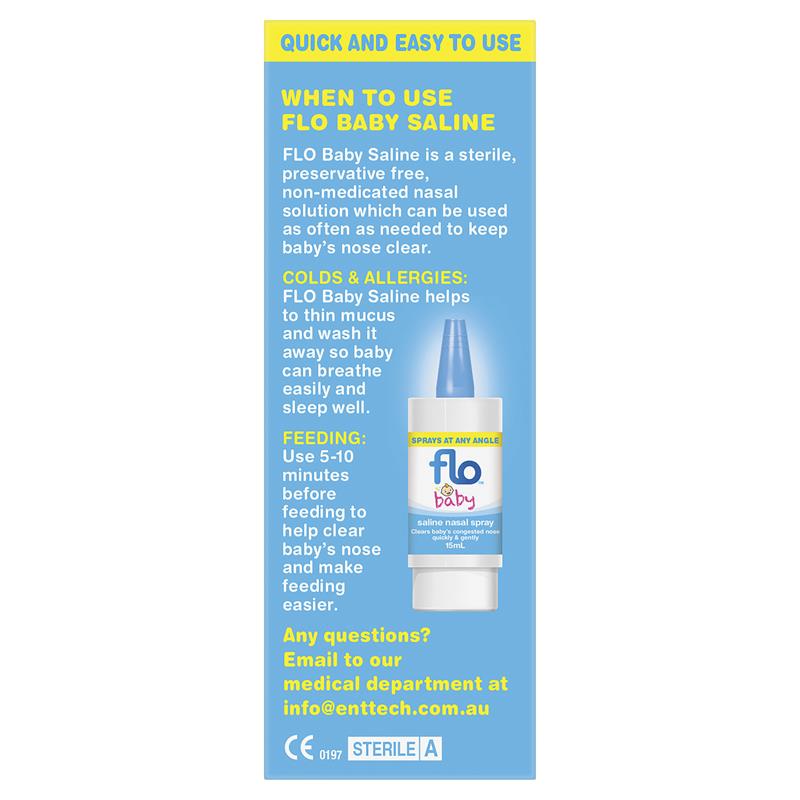 FLO Baby Saline Nasal Spray 15ml