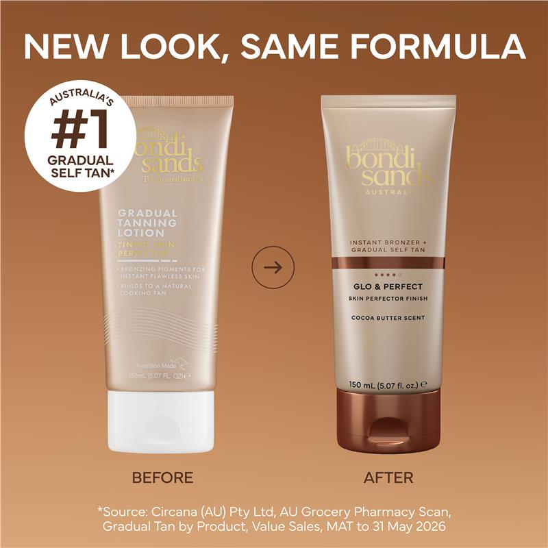 Bondi Sands GLO & PERFECT Instant Bronzer & Gradual Self Tanner 150ml