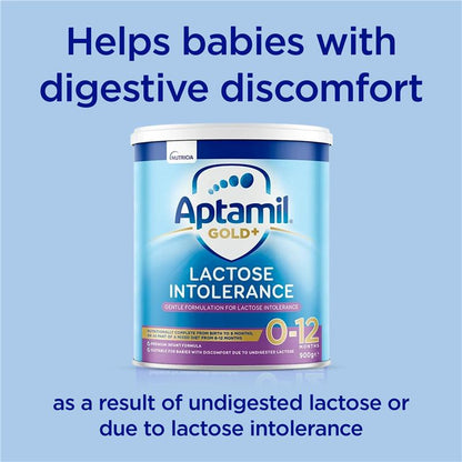 Aptamil Gold+ Lactose Intolerance Baby Infant Formula From Birth to 12 Months 900g