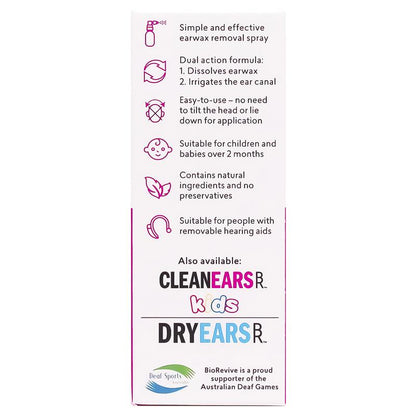 BioRevive CleanEars Earwax Removal Spray 30ml - GimmeNow